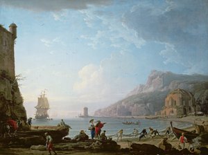 Cena de manhã em uma baía, 1752